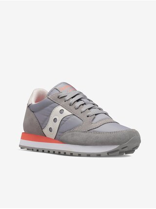 Šedé dámské tenisky s detaily v semišové úpravě Saucony Jazz