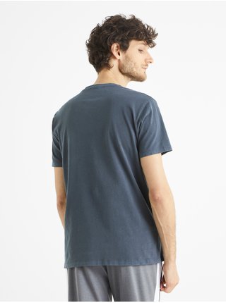 Tmavě šedé pánské tričko s kapsičkou Celio Bewash 