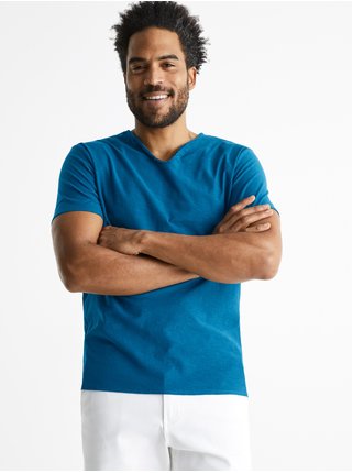 Modré pánské tričko Celio 