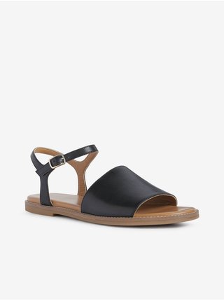 Černé dámské kožené sandály Geox Naileen