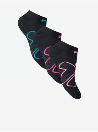 Sada tří párů dámských ponožek v černé barvě FILA