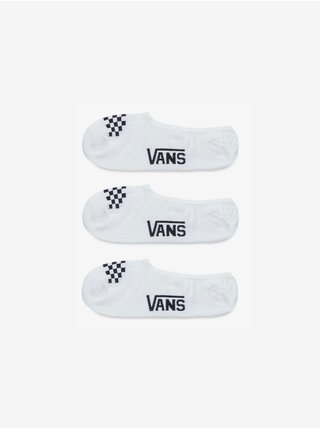 Sada tří párů bílých dámských vzorovaných kotníkových ponožek VANS Classic Canoodle