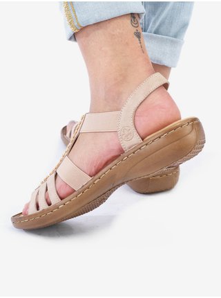 Béžové dámské sandály Rieker