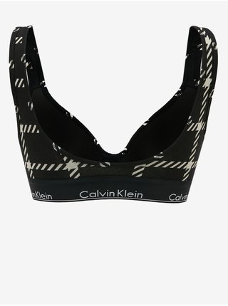 Černá kostkovaná braletka Calvin Klein Underwear