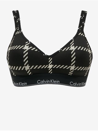 Černá kostkovaná braletka Calvin Klein Underwear