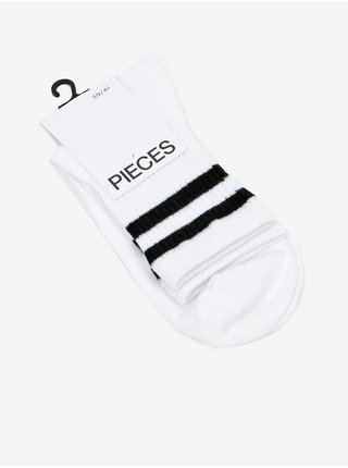 Bílé ponožky Pieces Assie