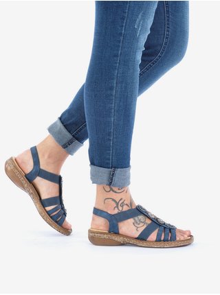 Modré dámské sandály Rieker