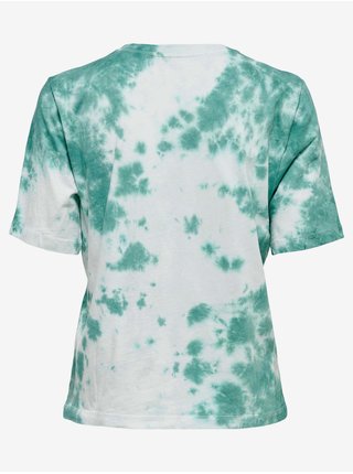 Bílo-zelené vzorované tričko ONLY Tania