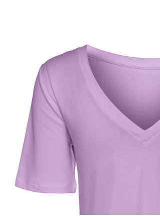 Světle fialové basic tričko VERO MODA Sienna