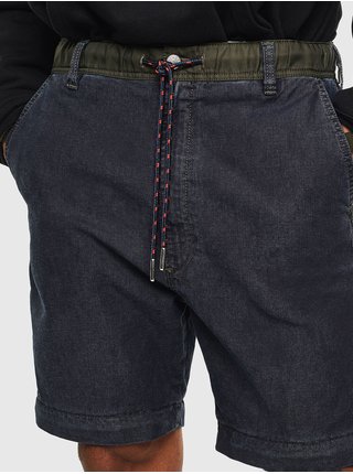 Tmavě modré pánské slim fit džíny s odepínacími nohavicemi Diesel Everi