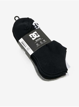 Sada pěti párů ponožek v černé, bílé a šedé barvě DC 