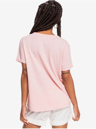 Světle růžové dámské tričko Roxy Oceanholic