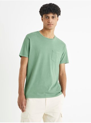 Zelené pánske tričko Celio Bewashv