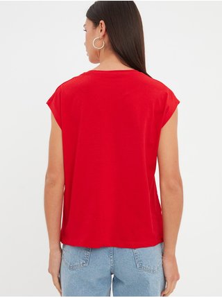 Červené dámské tričko Trendyol