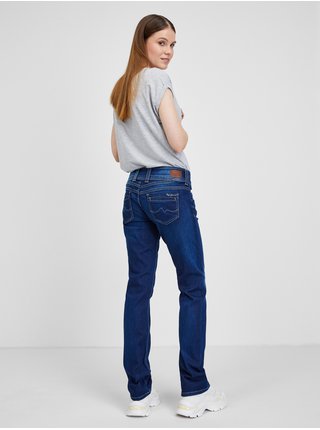 Tmavě modré dámské straight fit džíny Pepe Jeans Gen