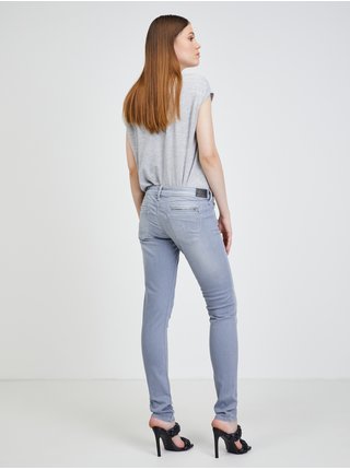 Skinny fit pre ženy Pepe Jeans - svetlosivá