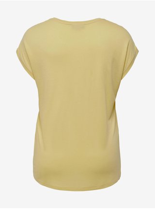 Žluté vzorované volné tričko ONLY CARMAKOMA Flake