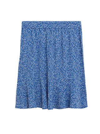 Nabíraná mini sukně s drobným květinovým vzorem Marks & Spencer modrá
