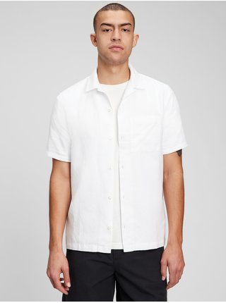 Bílá pánská košile Lněná resort