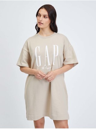 Béžové dámské mikinové šaty s logem GAP
