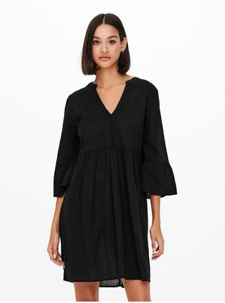Černé volné krátké šaty Jacqueline de Yong Agnes