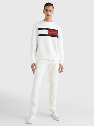 Mikiny bez kapuce pre mužov Tommy Hilfiger - biela