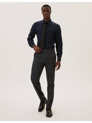 Kalhoty, normální střih Marks & Spencer námořnická modrá