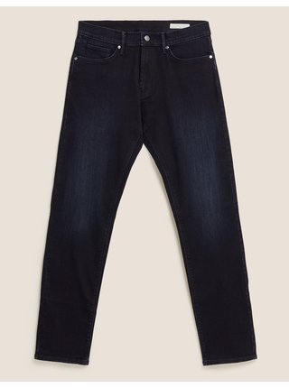 Strečové džíny s úzkým střihem Marks & Spencer námořnická modrá