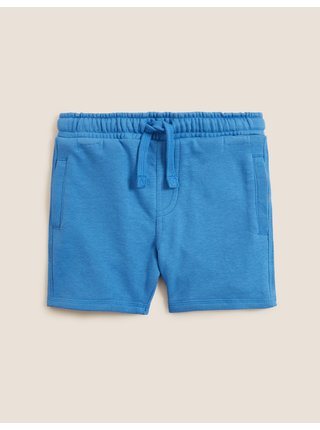 Šortky s vysokým podílem bavlny (2–7 let) Marks & Spencer modrá