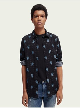 Tmavě modrá pánská vzorovaná košile Scotch & Soda
