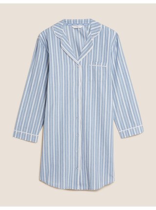 Noční košile s technologií Cool Comfort™, z čisté bavlny Marks & Spencer modrá