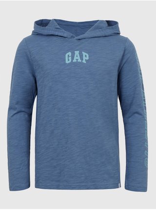 Modré chlapčenské tričko GAP s kapucňou