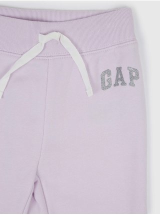 Fialové dievčenské tepláky s logom GAP