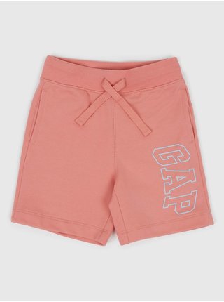 Ružové chlapčenské šortky s logom GAP