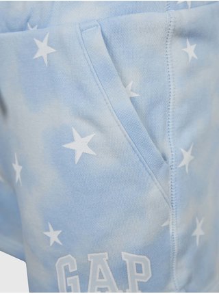Modré dievčenské šortky teplákové logo GAP