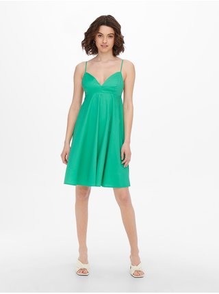 Zelené šaty na ramínka ONLY Mynte