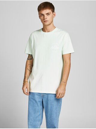 Tričká s krátkym rukávom pre mužov Jack & Jones - svetlozelená, biela
