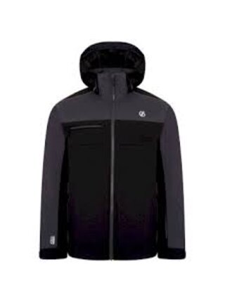 Šedo-černá pánská zimní bunda s kapucí Dare 2B Rivalise