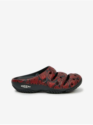 Červené vzorované pantofle Keen Yogui