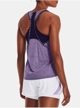 Tielko Under Armour UA Knockout Mesh Back Tank - fialová