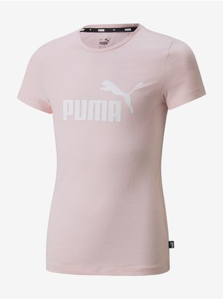 Světle růžové holčičí tričko Puma ESS Logo Tee G