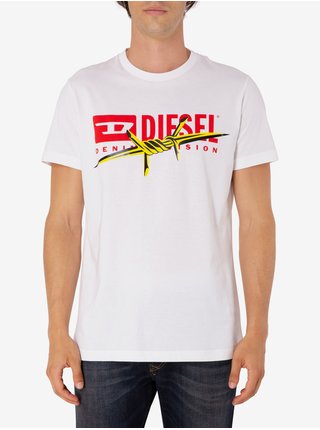 Tričká s krátkym rukávom pre mužov Diesel - biela