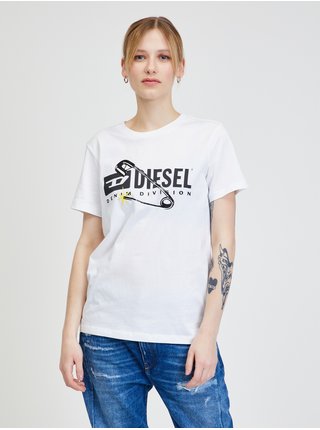 Tričká s krátkym rukávom pre ženy Diesel - biela
