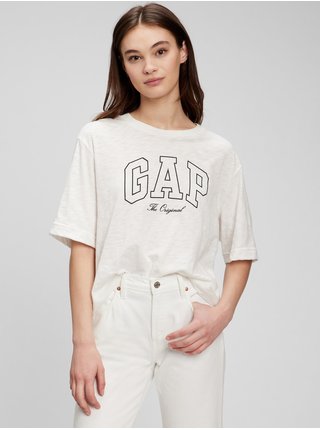 Bílé dámské tričko GAP logo easy
