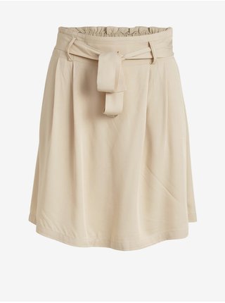 Béžová krátká sukně s páskem VILA Vero