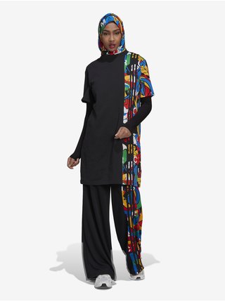Černé dámské vzorované šaty adidas Originals