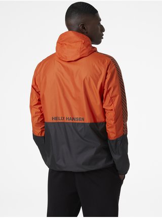 Čierno-oranžová pánska ľahká bunda s kapucňou HELLY HANSEN Active Wind