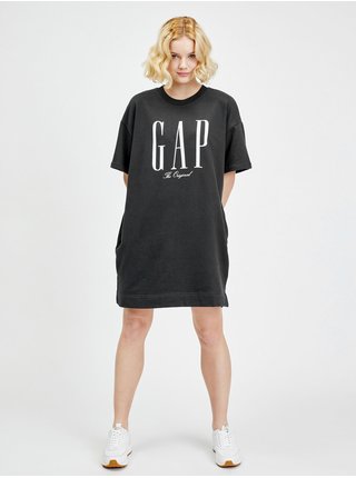 Černé dámské mikinové šaty logo GAP
