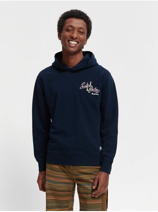 Tmavě modrá pánská mikina s kapucí Scotch & Soda