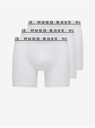 Sada tří pánských boxerek v bílé barvě HUGO BOSS
